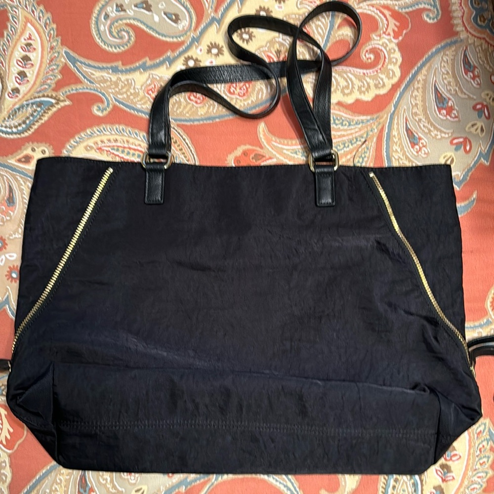 Banana Republic, black nylon tote/purse